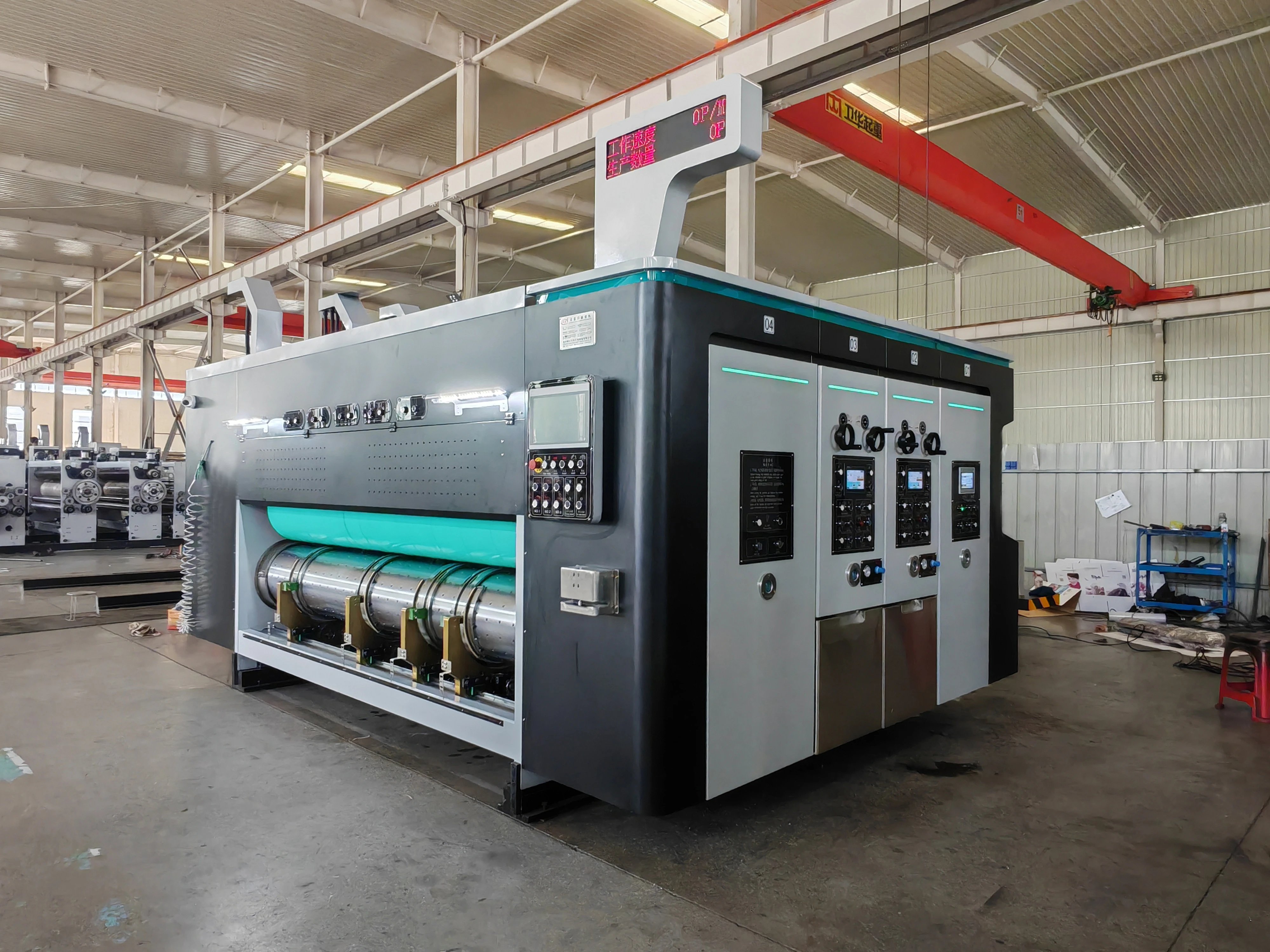 High Quality Corrugated Cardboard Carton Box Flexo Printing Slotting Die-Cutting Machinery Pizza Box Making Machine