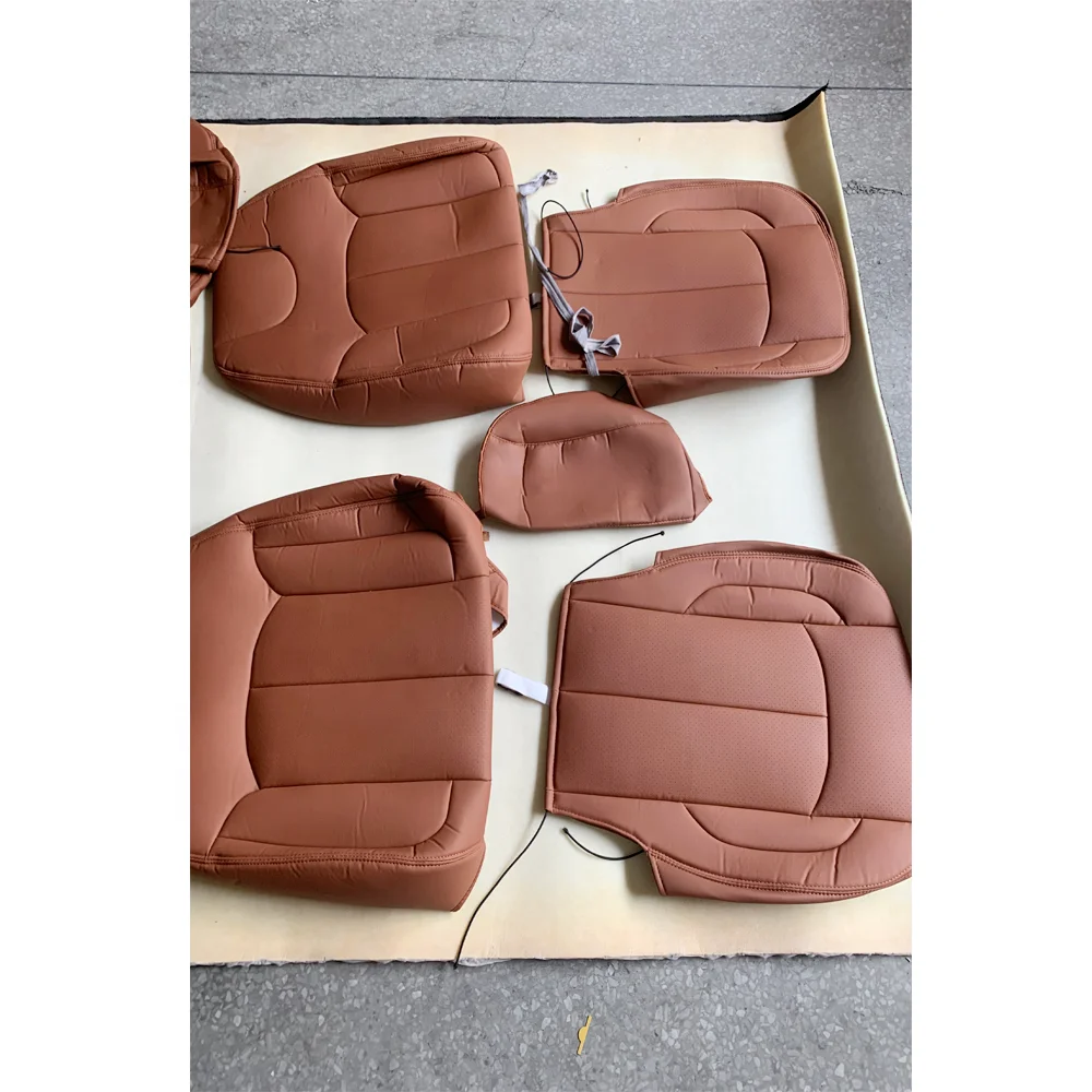 Fashion Sports Full Leather Four Seasons Car Seat Cover For Toyota Prado 2010-2021 2023