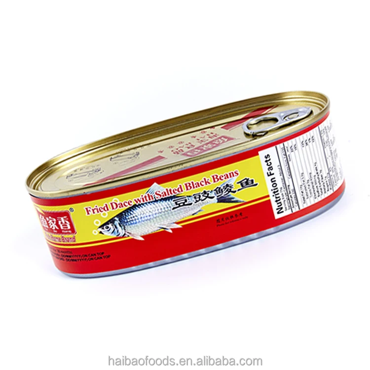 Wholesale  Canned Food 227g Canned Fried Dace in Oil Canned Fish Dae With Salted Beans