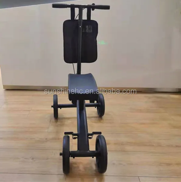 Steerable Knee Walker Scooter Knee Cycle Leg Walker Crutch Alternative Black Disable WA221