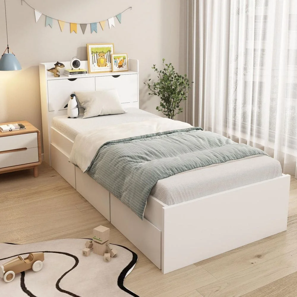 single wooden bed with drawer and storage luxury modern beds wooden single bed bedroom furniture