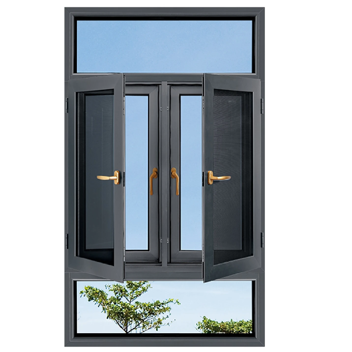 Двойная Рама, алюминиевое створчатое окно, сетка от комаров, москитная сетка, экран от насекомых, окно 6063, алюминиевые профили, Внешняя рамка