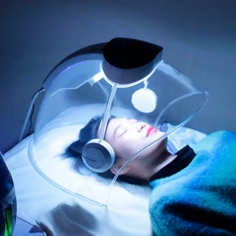 O2toderm Skin Rejuvenation Hyperbaric Oxygen Facial Care Mask for Beauty Spa Use with Oxygen Sprayer & UK/EU Plugs