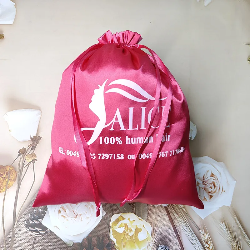 Custom Logo Large Satin bag Velvet Dust Multi-color Shoe Bag Luxury Clothes Hat Velvet Storage Packaging Bag