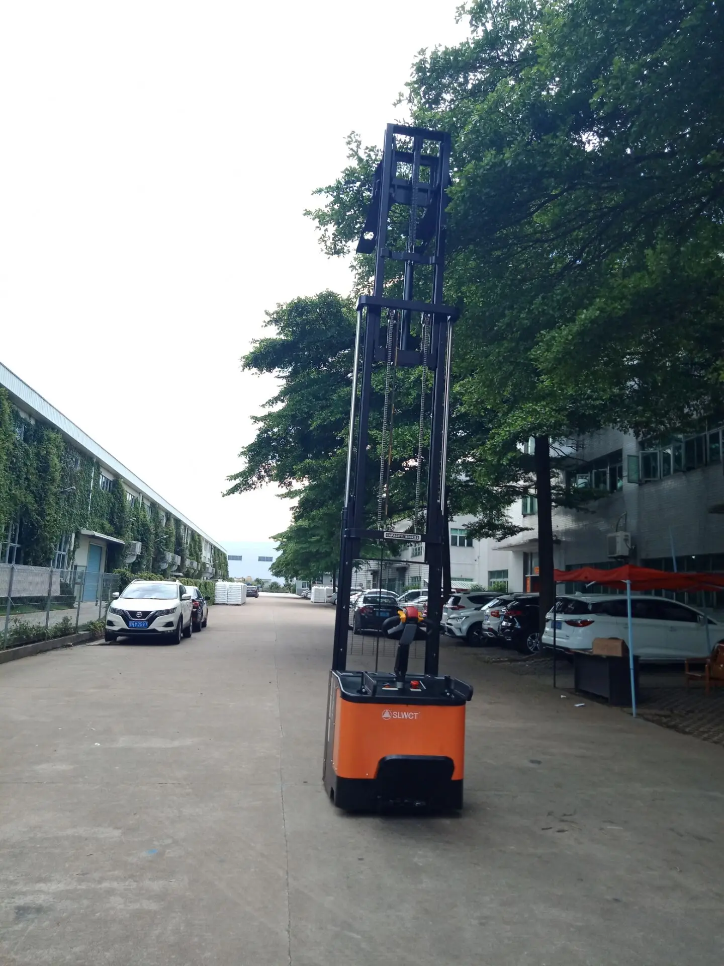 Hydraulic forklift stacker stand up electric stacker