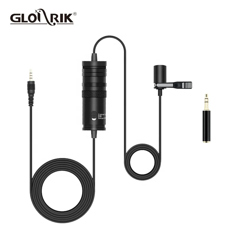 Portable multi function camera video collar clip lapel microphone for youtube video recording vlog