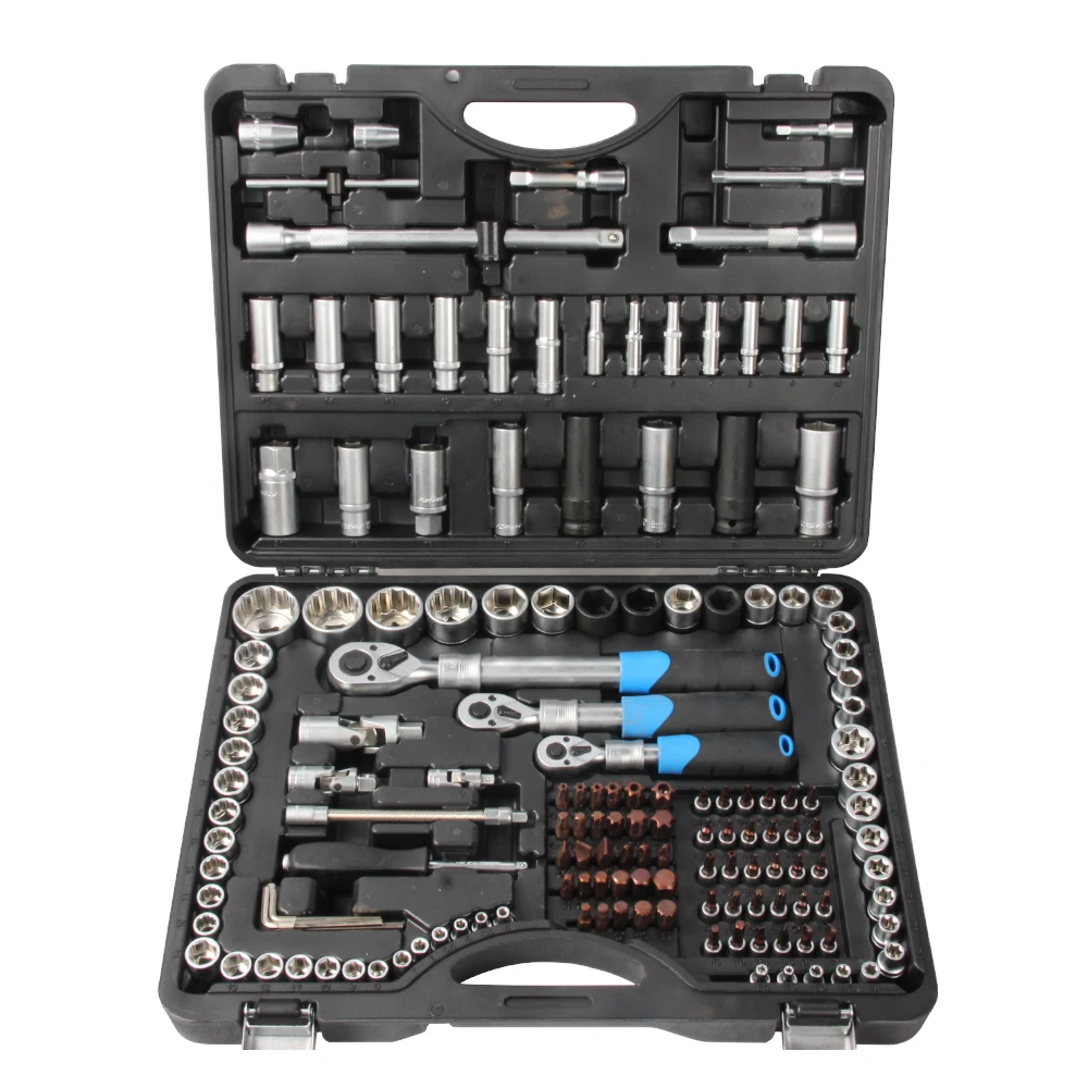 Механический ящик для инструментов по самой низкой цене от производителя, набор ручных инструментов для ремонта автомобиля, 156 шт.