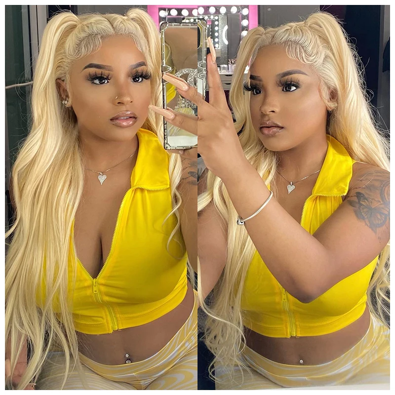 Lavish Beauty China lace wig vendors wholesale cheap price good quality Russian blonde 613 human hair lace front wig