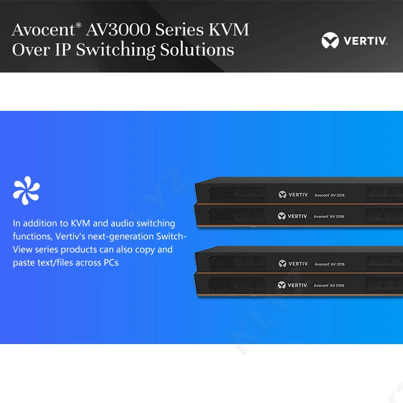 vertiv Avocent AV3000 AV316 switch kvm over ip rack kvm 16ports console