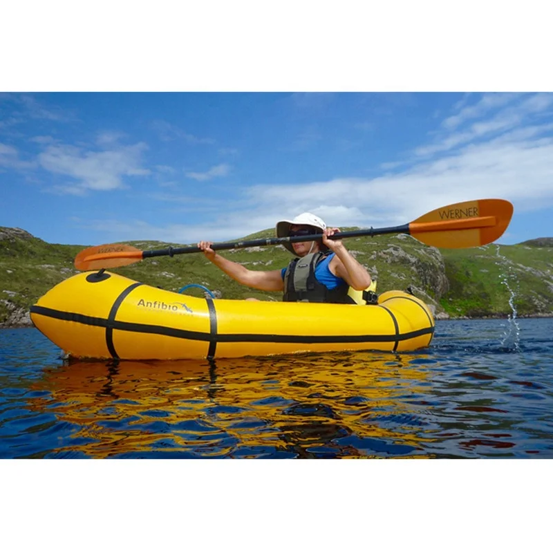 white water pack raft surfing kayak inflatable single pack raft