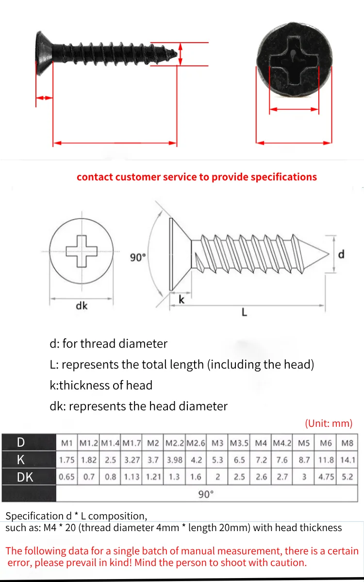 ZhiJia Factory Custom manufacturers zinc black self-tapping screws black screw metal
