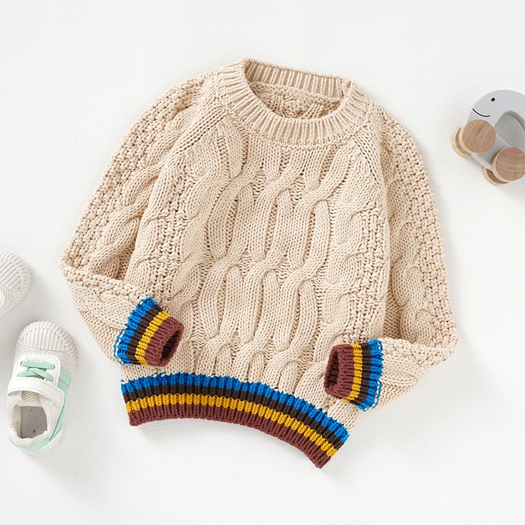 Factory Direct Colorful Baby Pullover Sweater Knitted Baby Clothing  Baby Sweater Knitted