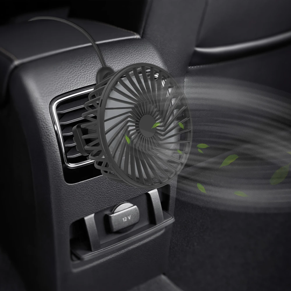 
2020 New Mini Electronic Air Cooling Clip Car Fan Air Conditioning Vent Clip Fan For Car 