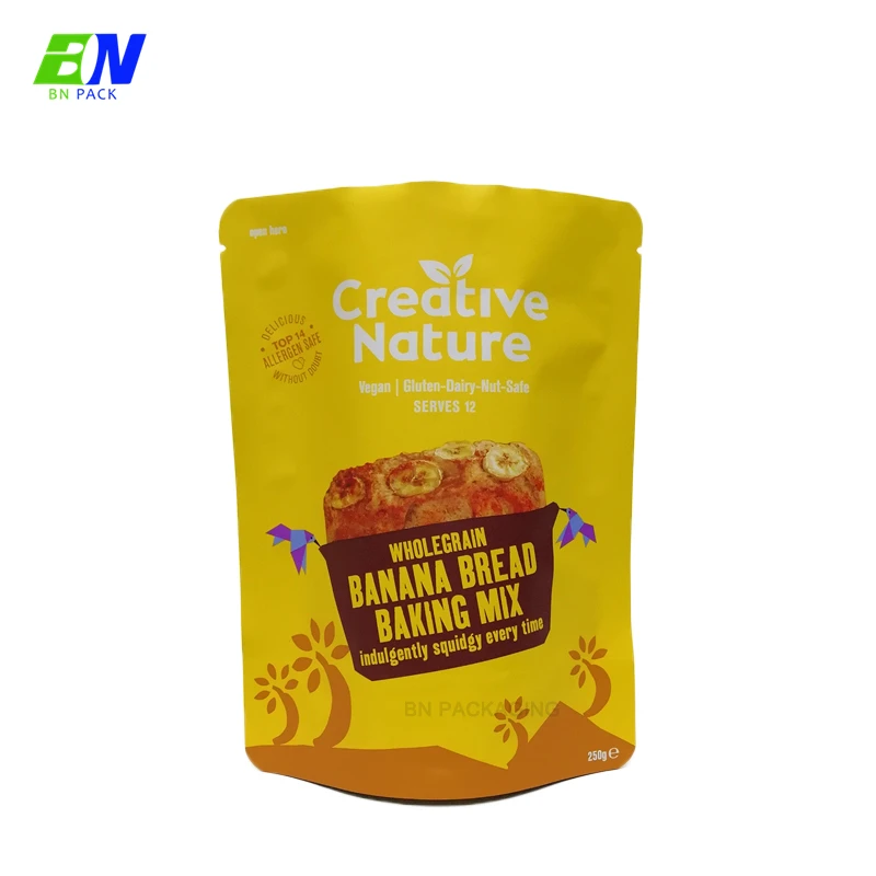 Resealable mylar ziplock bags plastic doypack bag retort pouch resist high temperature 135 degrees