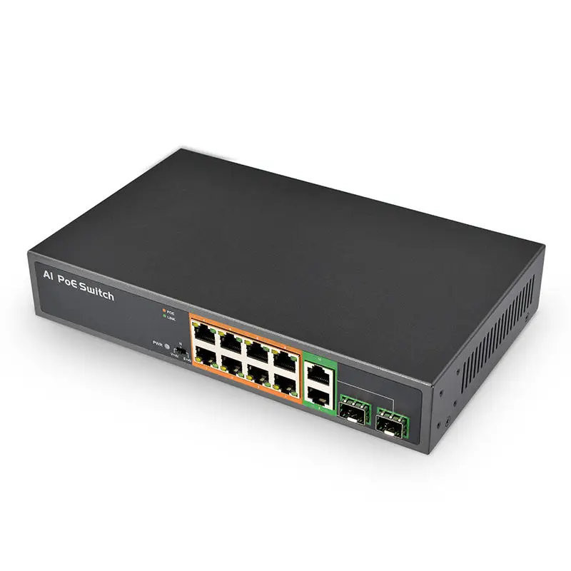 SDAPO PSE1008GS-AI Factory Wholesale  8 +2 Ports 2 TP/SFP gigabit uplink PoE Switch