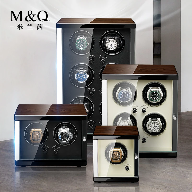 M&Q Custom made Black high- glossy lacquering Black watch display cabinet