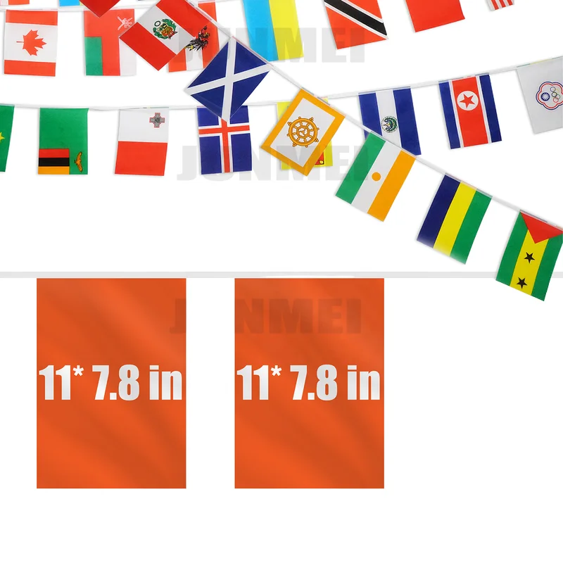 Factory Direct Sale Custom Various Styles  String Flag Custom Pennant String Flags Orange Triangle Flags String
