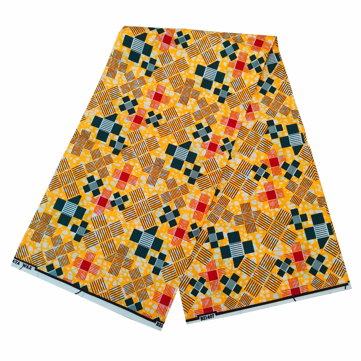 
African fabric Kente Wax print Polyester fabric Ghana Wax designs fabric 