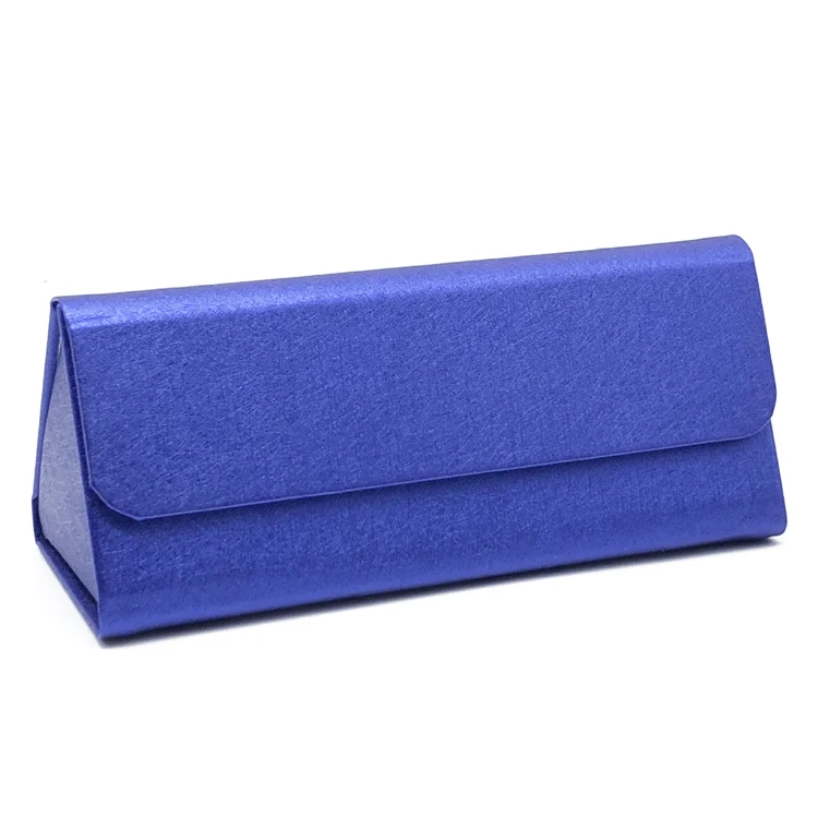 2020 new fashion top quality triangle sunglass case folding glasses case with logo eyewear packaging box