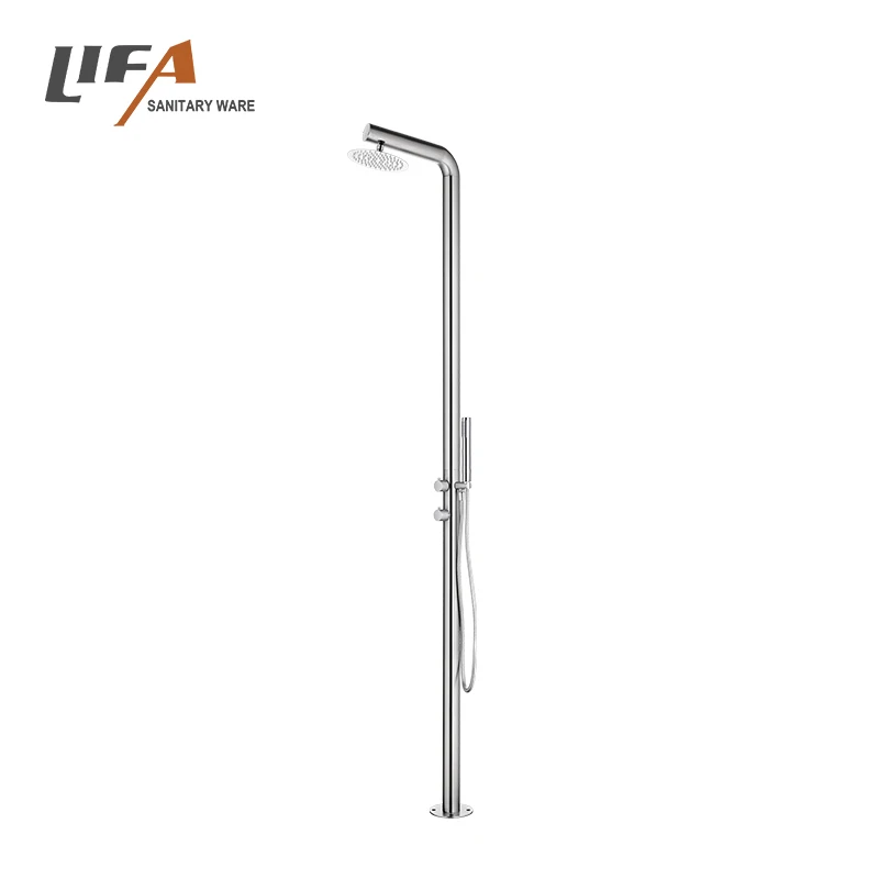 New design luxury  stainless steel outdoor swimming pool shower panel column for beach and garden