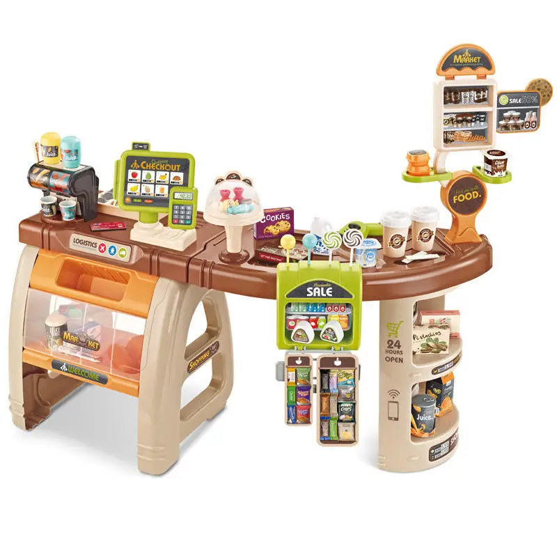 Supermarket Toy For Kids Home Big Supermarket Kids Cash Register Toys Pretend Play Children's Simulation Shopping Toy
