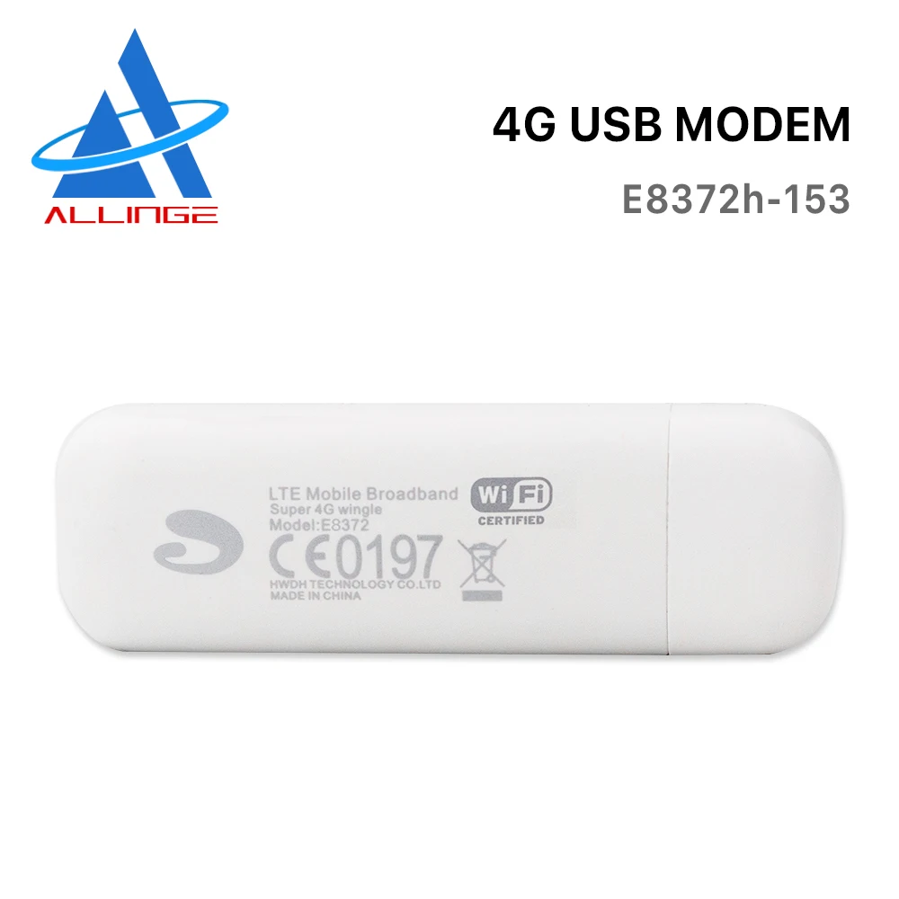  ALLINGE LG115 New Product E8372h 4G Modem Lte Router Wifi With Sim Card Slot with White