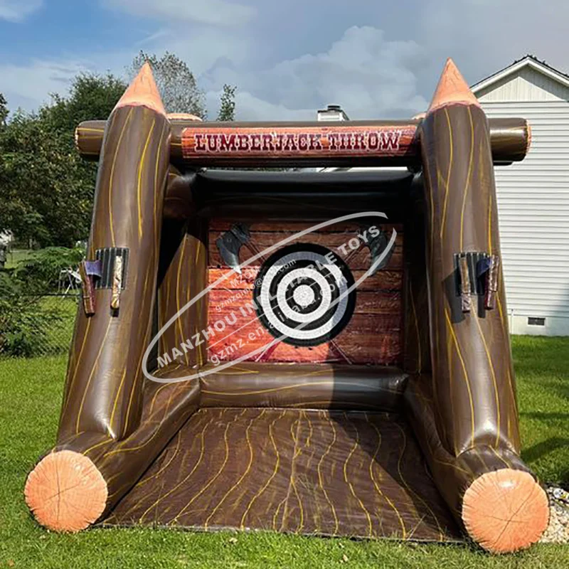 funny dart target sports inflable juego inflatable axe throwing games
