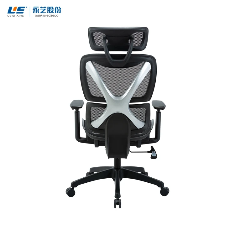 Ue  2022 New Full Hanging Adjustable Headrest Swivel High Back Cheap Mesh Executive  Leather Ergonomic  Office Chair Chairs
