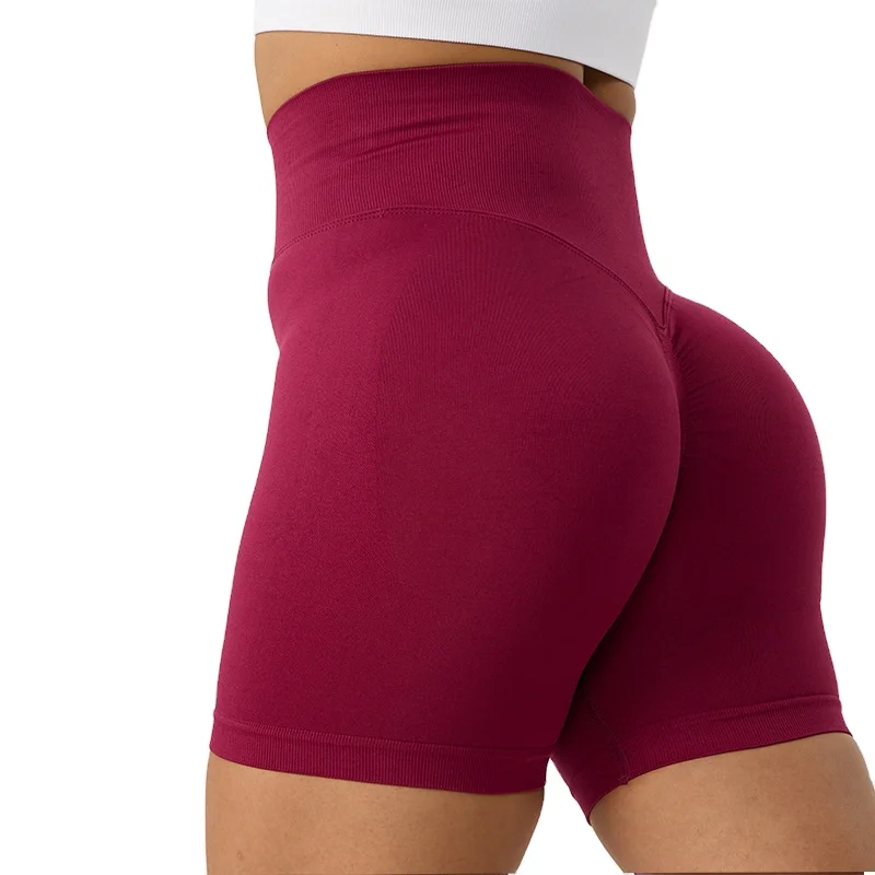 Aoyema womens waxy elastic conjuntos fitness gym gym shorts women leggins para mujer Shorts workout clothing short yoga leggings