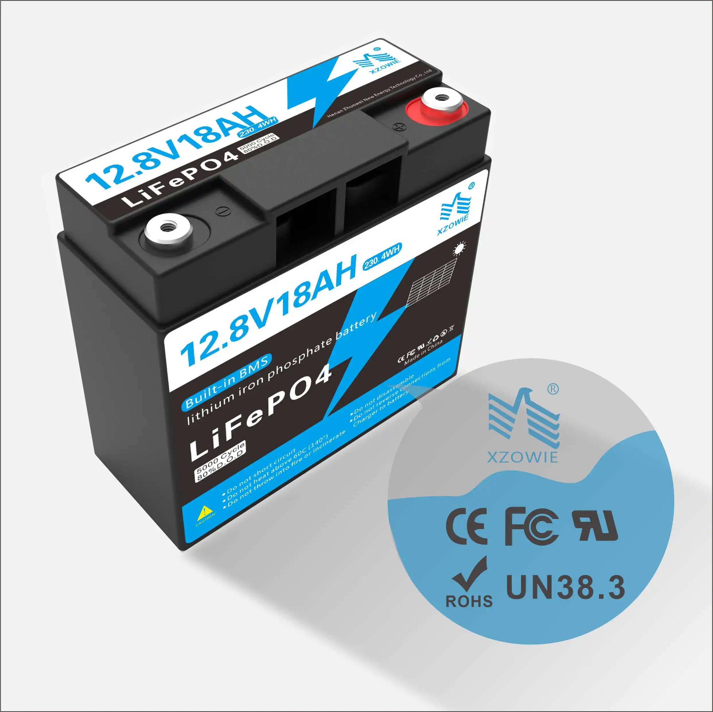 Deep cycle solar energy storage long lifespan rechargeable lithium ion phosphate battery 12v 20ah