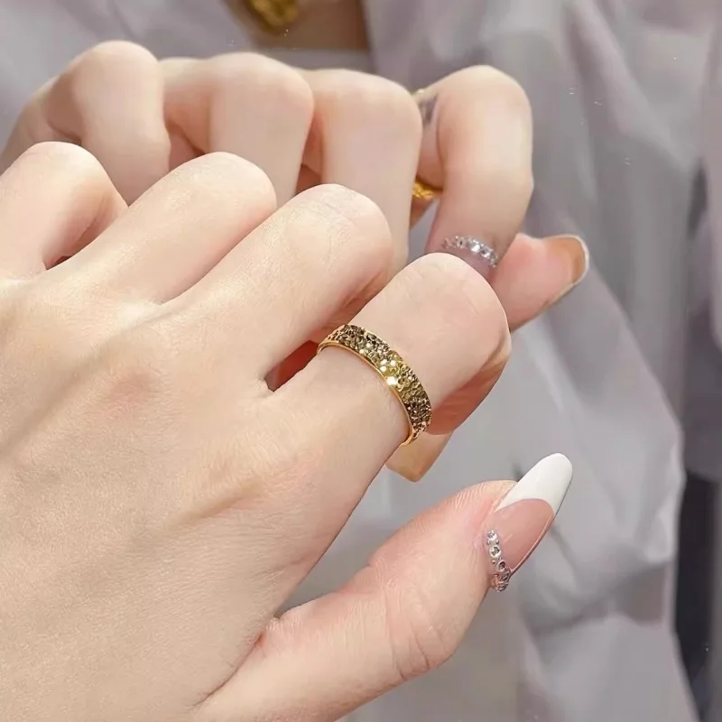 WITH MOLD INSIDE Luxury Fashion AU750 Pure 18K Gold Rings Fine Jewelry Women Ladies Female Bridal Engagement Wedding Jewellery