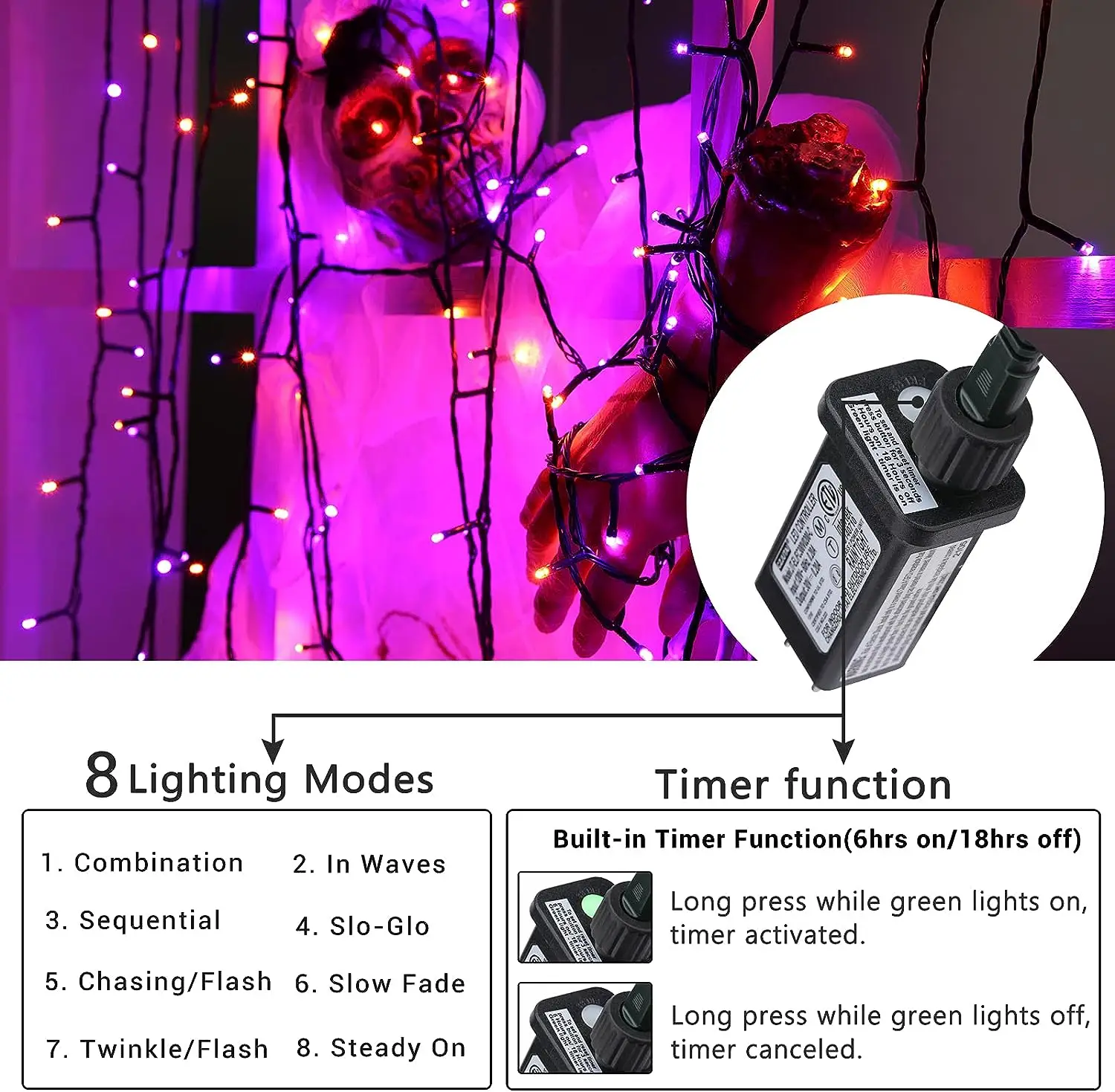 Fairy String Lights Plugin Operated Starry LED String Lights For Christmas Halloween Outdoor Holiday Decoration