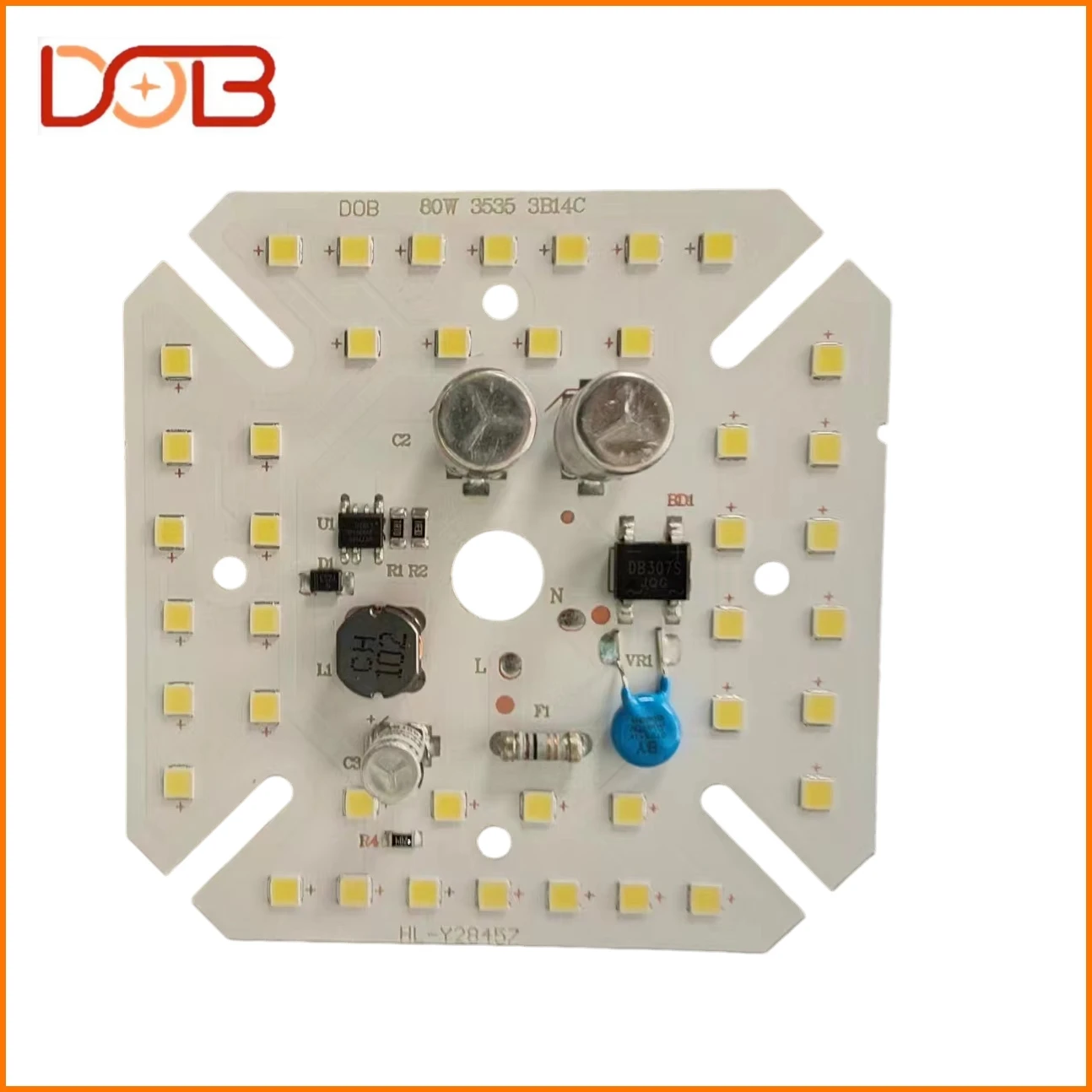 50w The Core Factory Outlet Light High Efficiency  Fin Bulb Led Chip 3535 China Factory Full Wattage Driver-Free Dob Pcb Board