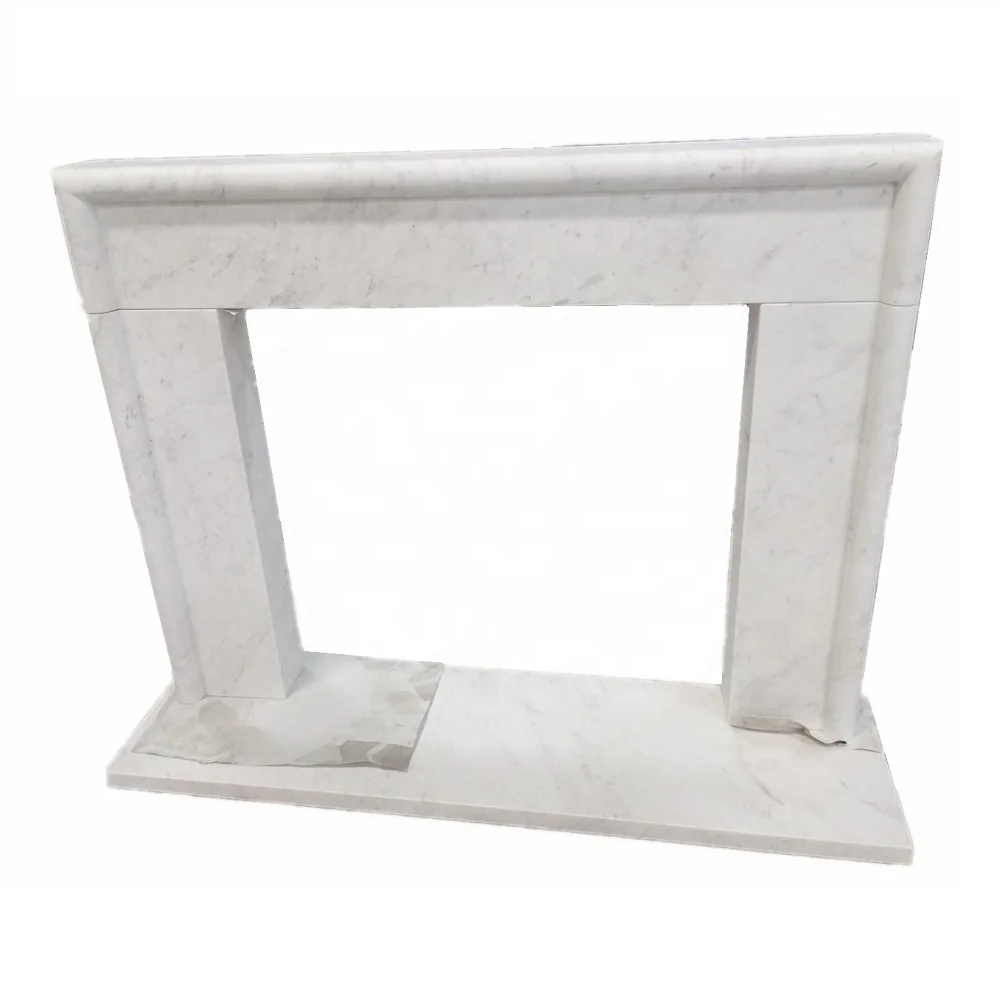 Cheap Pink Natural White & Beige Marble Electric Fireplace Marble Elegant Fireplaces