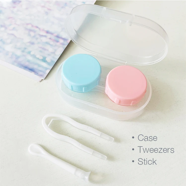 Wholesale contact lenses case cheap cosplay nature color contact lens case