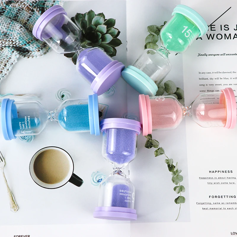 Directly Buy China Wholesale Craft Home decorative hour glass 15 minute hourglass sand timer shower clock glass hourglass