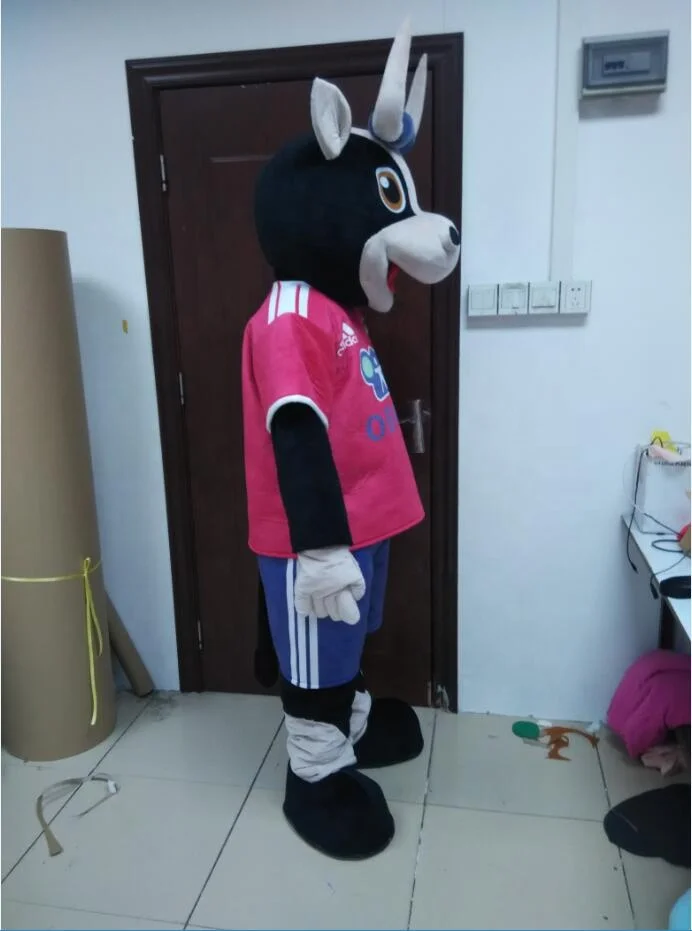 New customized brown bull mascot costume with sport suit