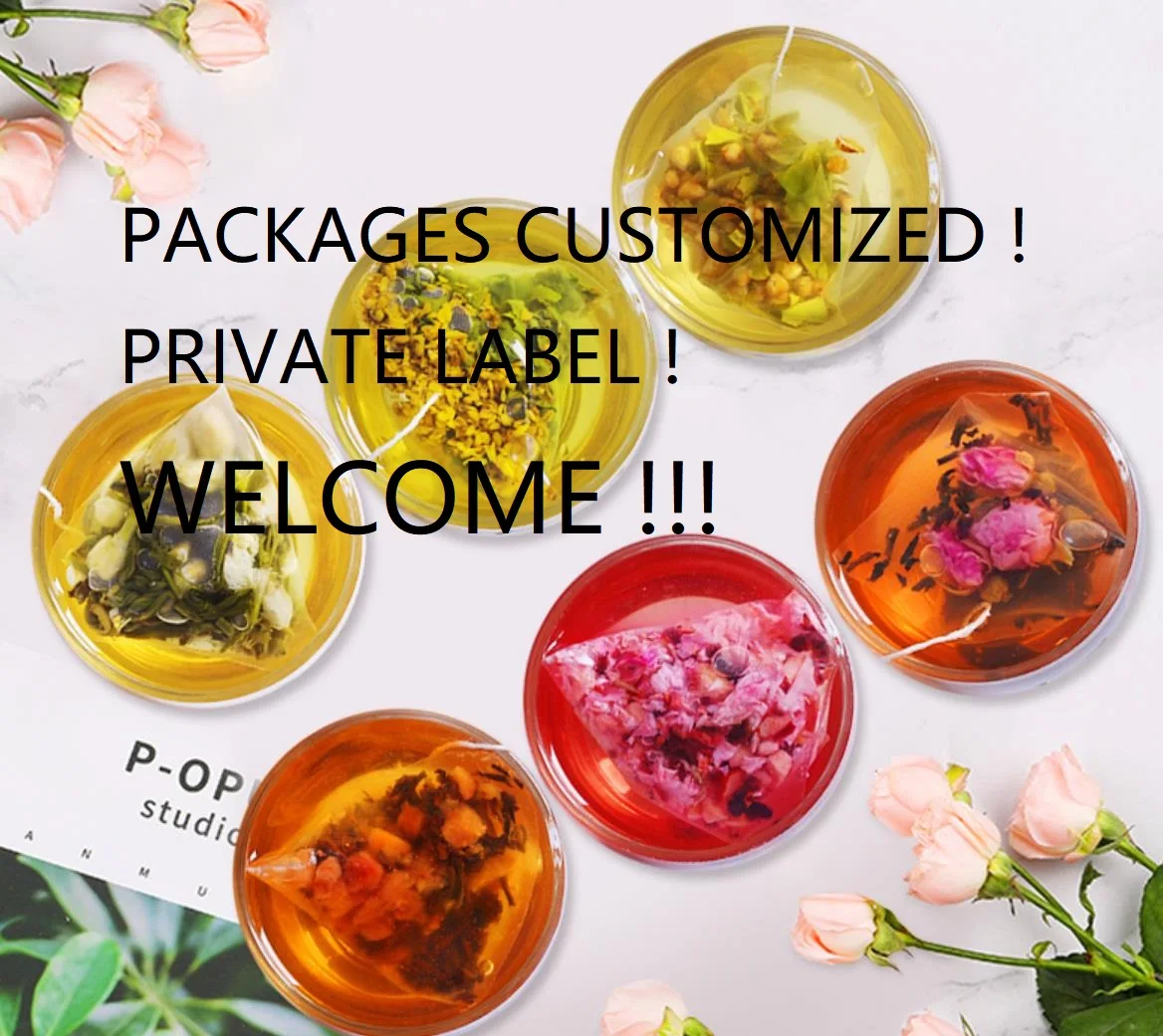  Оптовая продажа жасмин/османтус/Персик/роза/яблочный смешанный чай Oolong для молочного