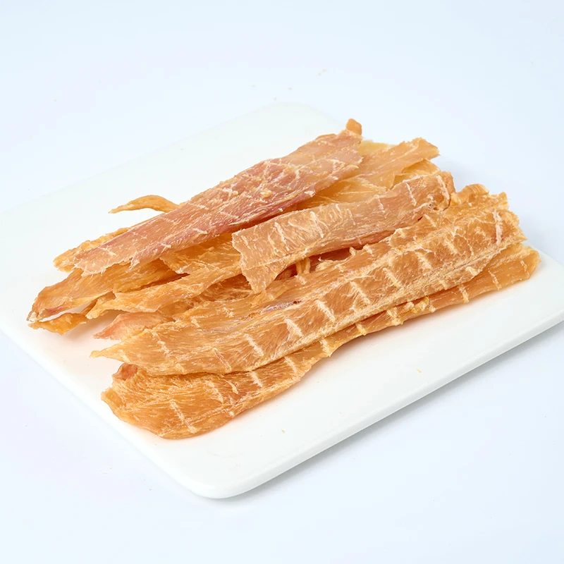 OEM Wholesale Chicken Breast Meat Jerky Fillet 100% Natural Pet Food Dog Treats Dehydrated Air Dried Pet Snacks