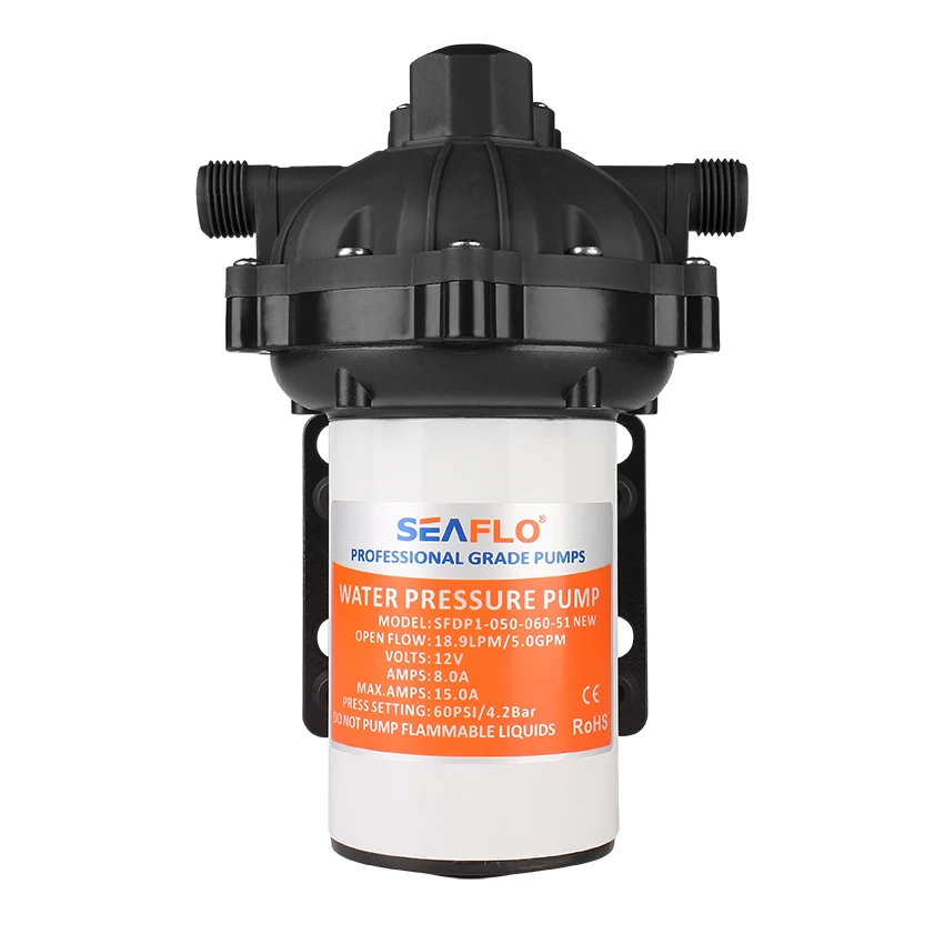  SEAFLO 12 вольт DC 19LPM 60PSI мембранный Водяной мини-насос высокого