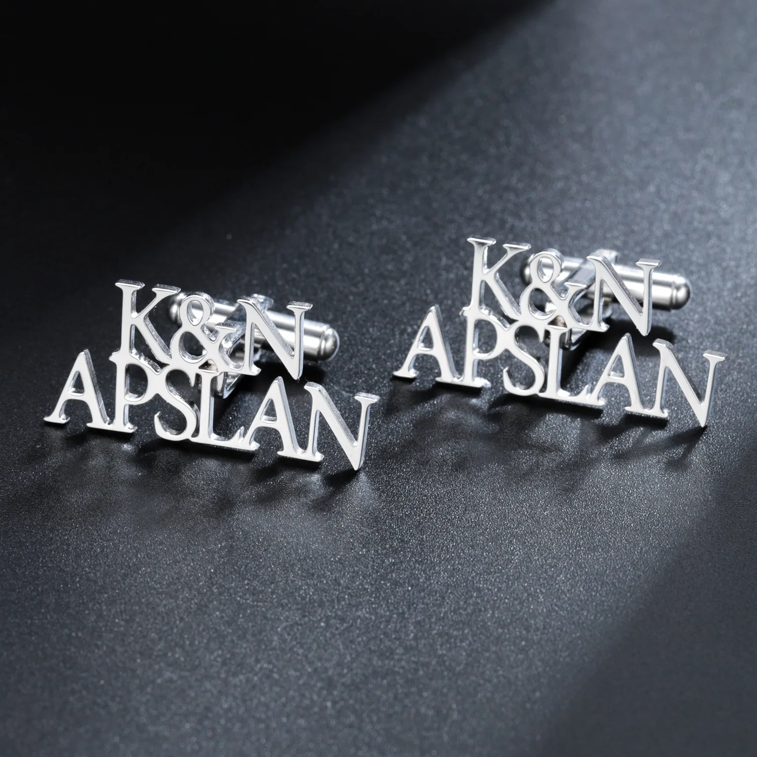 Personalized Customized Name Cufflinks Groom Mens French Shirt Custom Initials Cuff Links Buttons Wedding Gifts Men