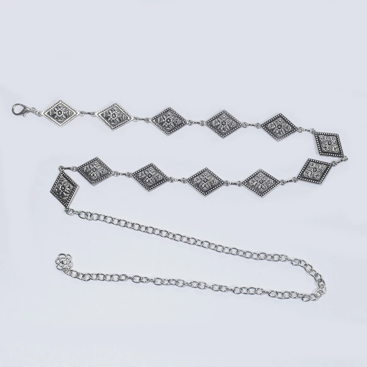 Vintage Carved Metal Waist Chain Accessories Women Chain Belt Ethnic Style With Skirt Ladies Waist Chain Y2K