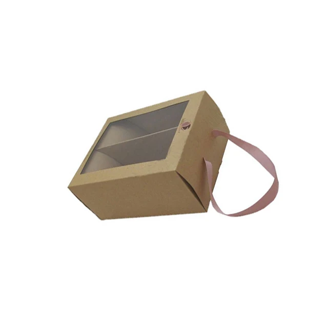 Brown Kraft Paper Cardboard Baby Shoes Box Package with Window
