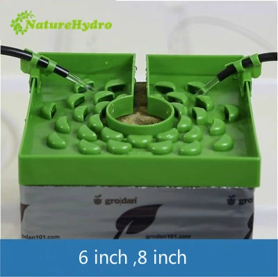 Hydroponic 4 6 8 inch Drip Caps for Rock Wool Cube