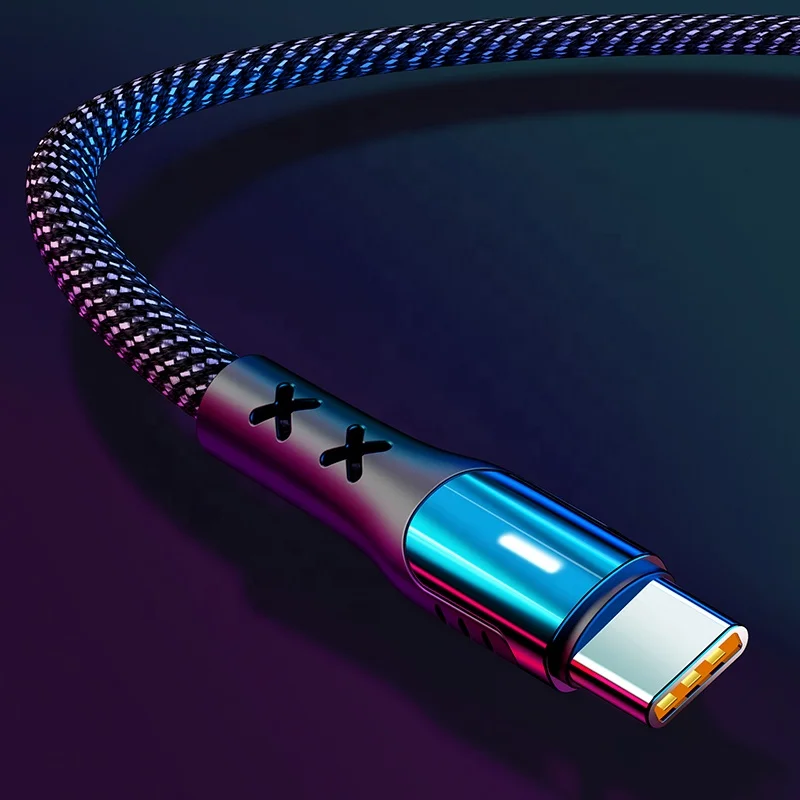  Usb-кабели Usams Type-C USB-C кабели для зарядного устройства телефонов светодиодная лампа 5А кабель быстрой зарядки Huawei 1 2