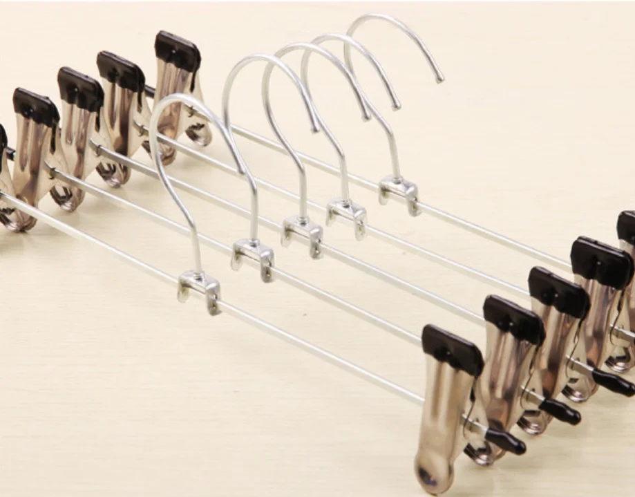 Metal clothes hanger For clothes underwear With 2 clips for socks underwear hanger for hotel