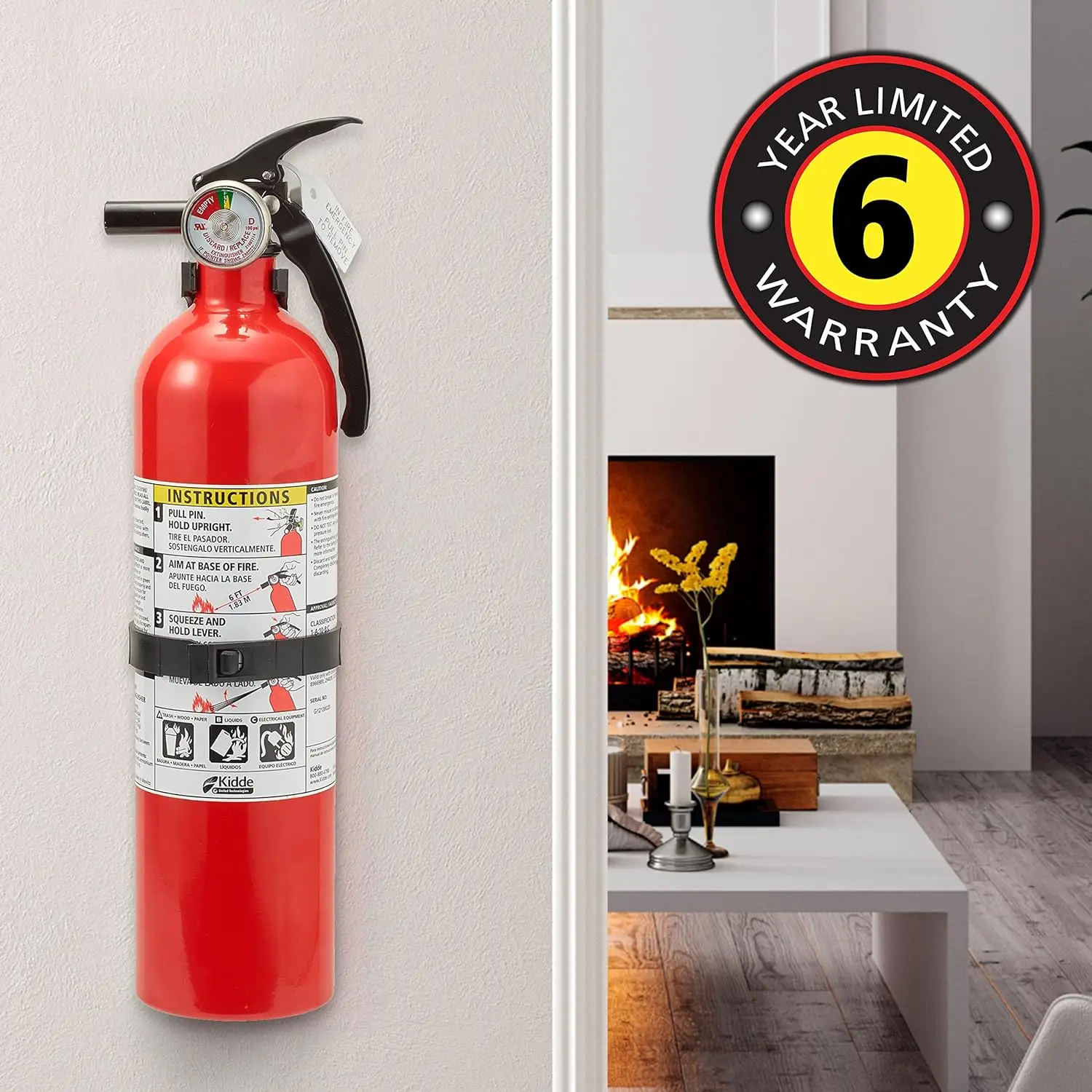 Stored Pressure ABC 1-10KG Dry Chemical Powder Fire Extinguisher