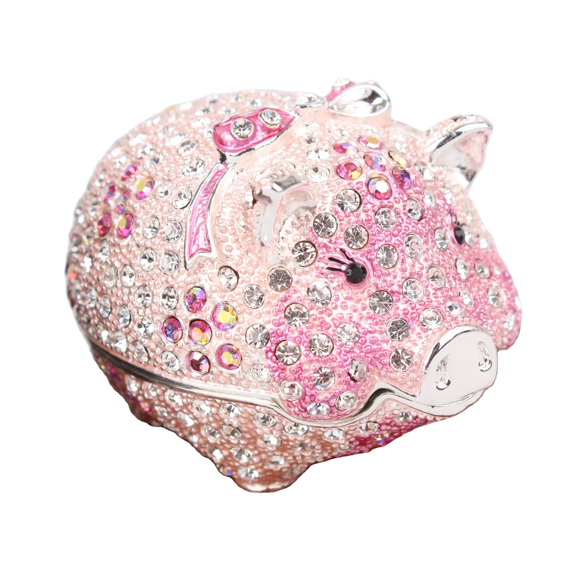 Custom Hand-Painted Vintage Style Faberge Egg with Rich Enamel and Sparkling Rhinestones Ring Box Jewelry Trinket Box