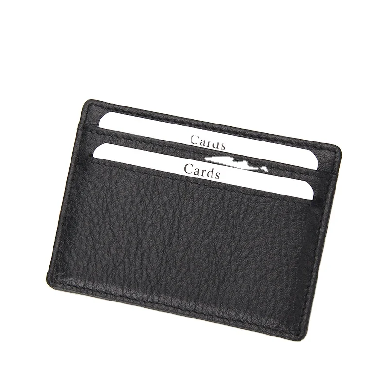 Men genuine leather wallet cash envelope wallet RFID id card holder slim wallet for men