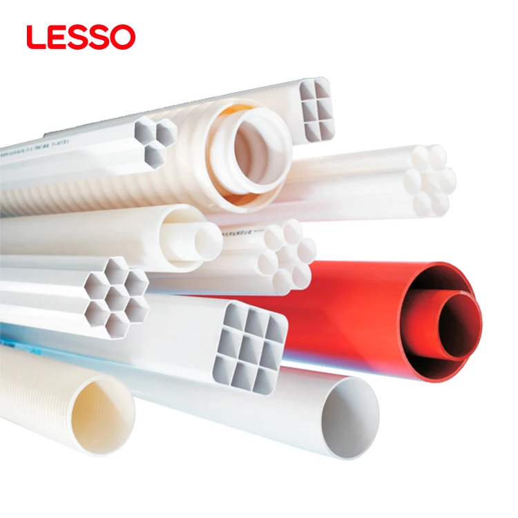 LESSO high temperature resistance corrosion resistance pvc-c orange underground electric cable conduit pipe